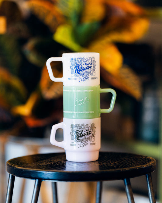 Florin Milk Glass Mug